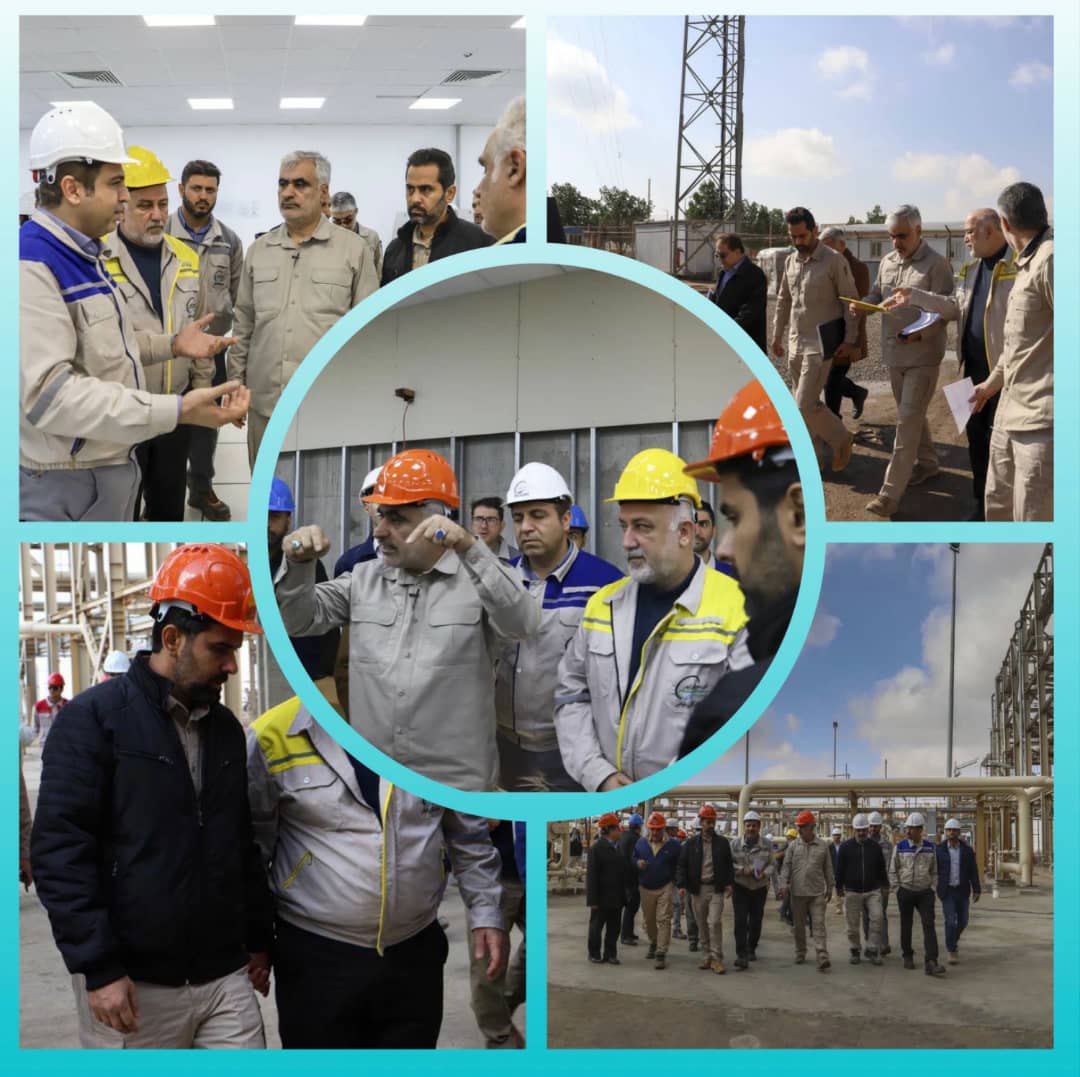 بازدید سرزده معاونان خلیج فارس از پروژه پالایشگاه گاز یادآوران